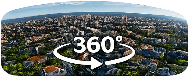 Imagem panorâmica de mapeamento 360